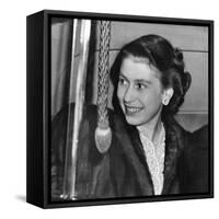 Princess Elizabeth (Queen Elizabeth II) on her 23rd birthday-Associated Newspapers-Framed Stretched Canvas