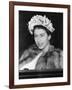 Princess Elizabeth (Queen Elizabeth II) wearing a fur coat-Associated Newspapers-Framed Photo