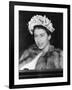 Princess Elizabeth (Queen Elizabeth II) wearing a fur coat-Associated Newspapers-Framed Photo