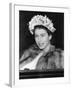 Princess Elizabeth (Queen Elizabeth II) wearing a fur coat-Associated Newspapers-Framed Photo