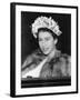 Princess Elizabeth (Queen Elizabeth II) wearing a fur coat-Associated Newspapers-Framed Photo