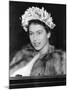 Princess Elizabeth (Queen Elizabeth II) wearing a fur coat-Associated Newspapers-Mounted Photo