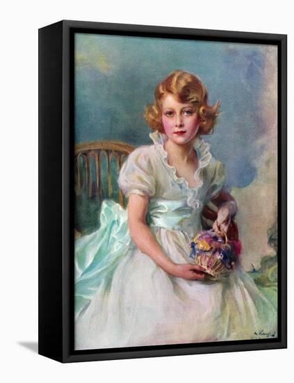 Princess Elizabeth, Queen of the Commonwealth Realms, 1937-Philip A de Laszlo-Framed Stretched Canvas