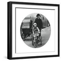 Princess Elizabeth Riding a Tricycle, March 1932-null-Framed Giclee Print