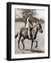 Princess Elizabeth Riding Her Pony in Winsor Great Park, 1930S-null-Framed Giclee Print