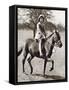 Princess Elizabeth Riding Her Pony in Winsor Great Park, 1930S-null-Framed Stretched Canvas