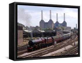 Princess Elizabeth Steam Train Steaming in to Victoria Station-null-Framed Stretched Canvas