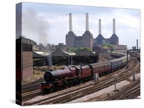 Princess Elizabeth Steam Train Steaming in to Victoria Station-null-Stretched Canvas