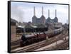 Princess Elizabeth Steam Train Steaming in to Victoria Station-null-Framed Stretched Canvas