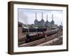 Princess Elizabeth Steam Train Steaming in to Victoria Station-null-Framed Premium Photographic Print