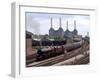 Princess Elizabeth Steam Train Steaming in to Victoria Station-null-Framed Premium Photographic Print