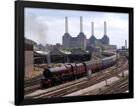 Princess Elizabeth Steam Train Steaming in to Victoria Station-null-Framed Photographic Print