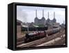 Princess Elizabeth Steam Train Steaming in to Victoria Station-null-Framed Stretched Canvas