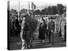 Princess Elizabeth Tour of Devon and Cornwall, Reviewing Army Soldiers. October 1949-null-Stretched Canvas