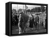 Princess Elizabeth Tour of Devon and Cornwall, Reviewing Army Soldiers. October 1949-null-Framed Stretched Canvas