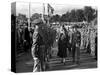 Princess Elizabeth Tour of Devon and Cornwall, Reviewing Army Soldiers. October 1949-null-Stretched Canvas