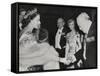 Princess Elizabeth Welcomes Winston Churchill and Prime Minister Clement Atlee at Guildhall-null-Framed Stretched Canvas