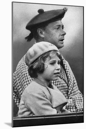 Princess Elizabeth with Her Uncle David, C1936-null-Mounted Giclee Print