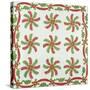 Princess Feather Design Coverlet, Ohio, Quilted and Appliqued Cotton, Circa 1850-null-Stretched Canvas