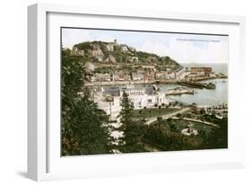 Princess Gardens and Vane Hill, Torquay, Devon, Early 20th Century-Ern Bishop-Framed Giclee Print