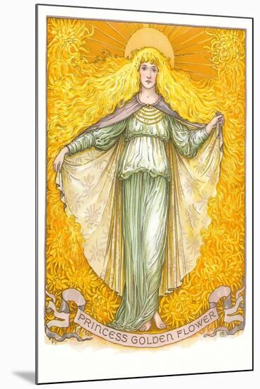Princess Golden Flower-null-Mounted Art Print