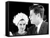 Princess Grace of Monaco and President John F Kennedy-null-Framed Stretched Canvas