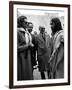 Princess Grace of Monaco Meets Actor Robert Powell 1976. on the Set of the Film the Life of Christ-null-Framed Photographic Print