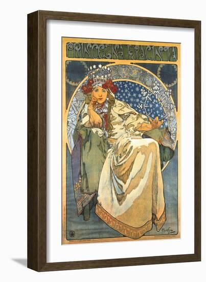 Princess Hyacinth-Alphonse Mucha-Framed Art Print