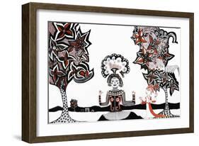 Princess in the Garden, 2008-Myrtia Hellner-Framed Giclee Print