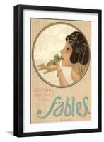 Princess Kissing Frog Prince-null-Framed Art Print