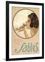 Princess Kissing Frog Prince-null-Framed Art Print