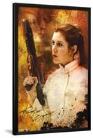 Princess Leia - Signature-null-Lamina Framed Poster