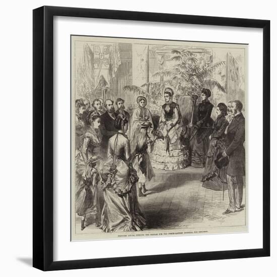 Princess Louisa Opening the Bazaar for the North-Eastern Hospital for Children-null-Framed Giclee Print