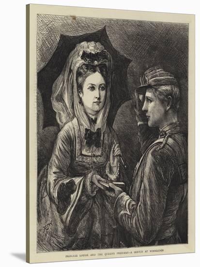 Princess Louise and the Queen's Prizeman, a Sketch at Wimbledon-Francis S. Walker-Stretched Canvas
