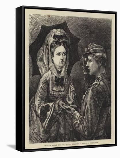 Princess Louise and the Queen's Prizeman, a Sketch at Wimbledon-Francis S. Walker-Framed Stretched Canvas