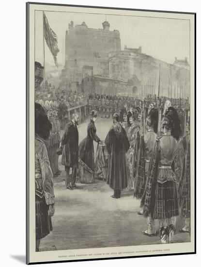 Princess Louise Presenting New Colours to the Argyll and Sutherland Highlanders at Edinburgh Castle-William Heysham Overend-Mounted Giclee Print
