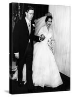 Princess Margaret and Lord Snowdon Hold Hands as They Leave Westminster Abbey After Royal Wedding-null-Stretched Canvas