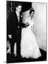 Princess Margaret and Lord Snowdon Hold Hands as They Leave Westminster Abbey After Royal Wedding-null-Mounted Photographic Print