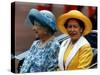 Princess Margaret and the Queen Mother Ride in an Open Carriage During the Trooping of the Colour-null-Stretched Canvas