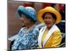 Princess Margaret and the Queen Mother Ride in an Open Carriage During the Trooping of the Colour-null-Mounted Photographic Print