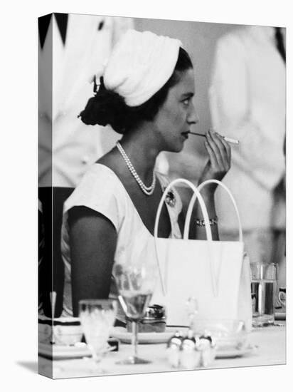 Princess Margaret at Luncheon During Her East Africa Tour in 1956-null-Stretched Canvas