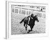 Princess Margaret Riding a Horse at Ascot Before Spectators Arrive For Meeting-null-Framed Photographic Print