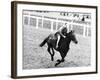 Princess Margaret Riding a Horse at Ascot Before Spectators Arrive For Meeting-null-Framed Photographic Print