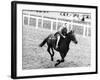 Princess Margaret Riding a Horse at Ascot Before Spectators Arrive For Meeting-null-Framed Photographic Print