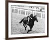 Princess Margaret Riding a Horse at Ascot Before Spectators Arrive For Meeting-null-Framed Photographic Print