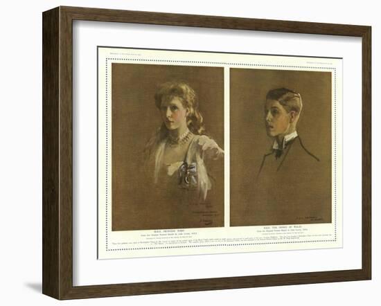 Princess Mary and the Prince of Wales-Sir John Lavery-Framed Giclee Print