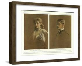 Princess Mary and the Prince of Wales-Sir John Lavery-Framed Giclee Print