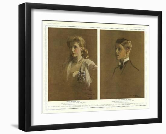 Princess Mary and the Prince of Wales-Sir John Lavery-Framed Giclee Print