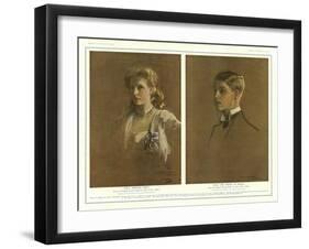 Princess Mary and the Prince of Wales-Sir John Lavery-Framed Giclee Print