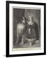 Princess Mary of Cambridge (Duchess of Teck) as a Child, in the Victorian Exhibition-Edwin Landseer-Framed Premium Giclee Print
